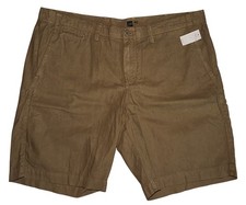 NWT GAP Men's Dark Khaki Linen/Cotton Blend Chino Shorts - 40