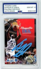 Shaquille O'Neal 1992-93 Skybox Rookie Auto Card #382 PSA/DNA 10 (Light Blue)