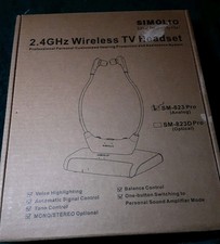 Simolio Wireless TV Headset SM-823 Pro Analog NIB