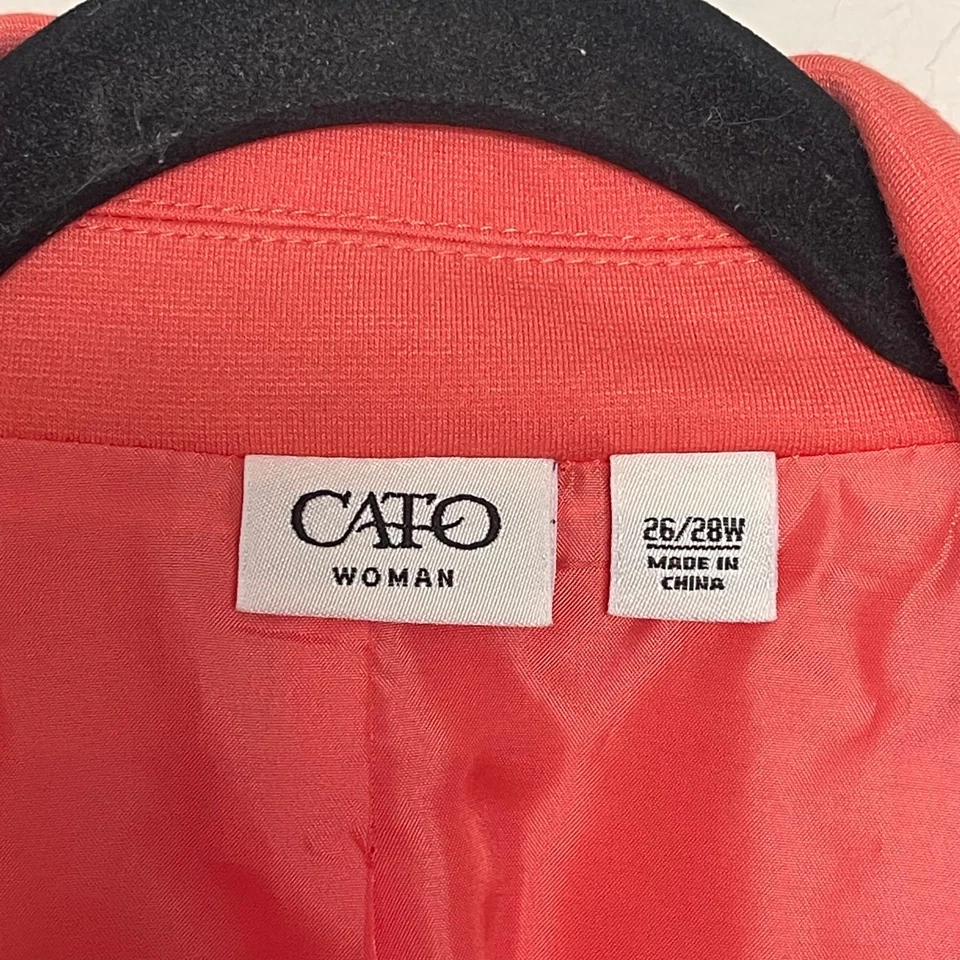 CATO BLAZER 26/28W КОРАЛЛОВЫЙ ВЕСЕННИЙ БРАНЧ ЭЛАСТИЧНЫЙ ПОВСЕДНЕВНЫЙ МИНИМАЛИСТ ОПРЯТНАЯ КАРЬЕРА - Изображение 2 из 4