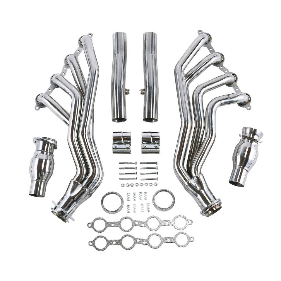 Long Exhaust Manifold Header Stainless Steel For 2005-06 Pontiac GTO 6.0 V8 LS2 - Image 3 of 4