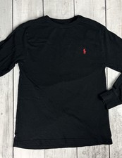 Polo Ralph Lauren boys long sleeve Black t-shirt youth Medium 10-12 0239
