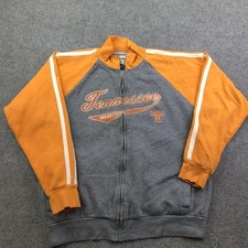Tennessee Volunteers Sweatshirt Mens Medium Gray NCAA Football J. America Zip