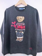 Bear Sweater Polo  Mens Cotton WOOL BLEND, Si...