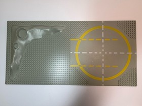 Vintage Lego Gray Raised 32x32 Moon Crater & Space Base Landing Pad Plates