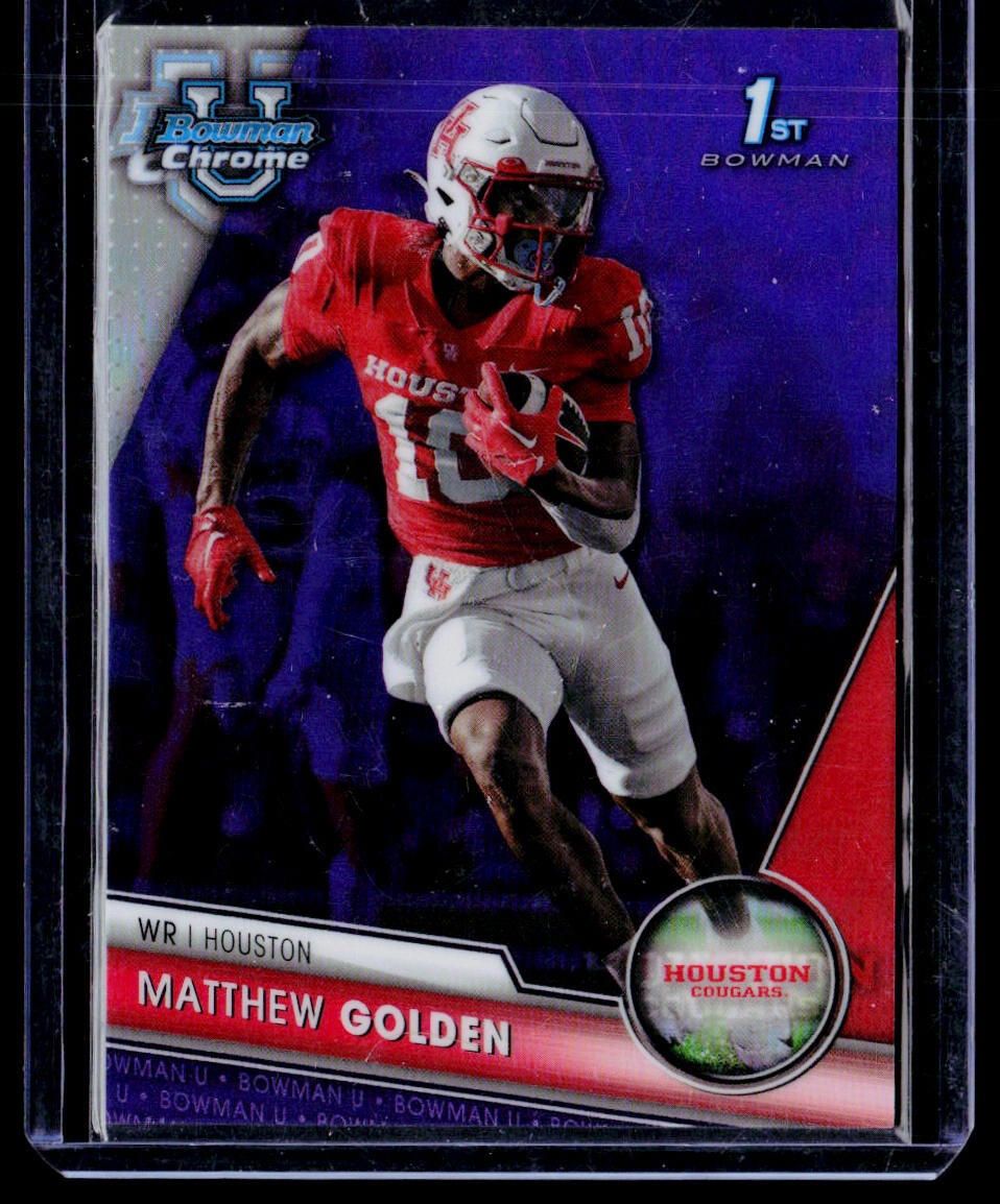 Matthew Golden 2023 Bowman University Chrome Purple Refractor #88