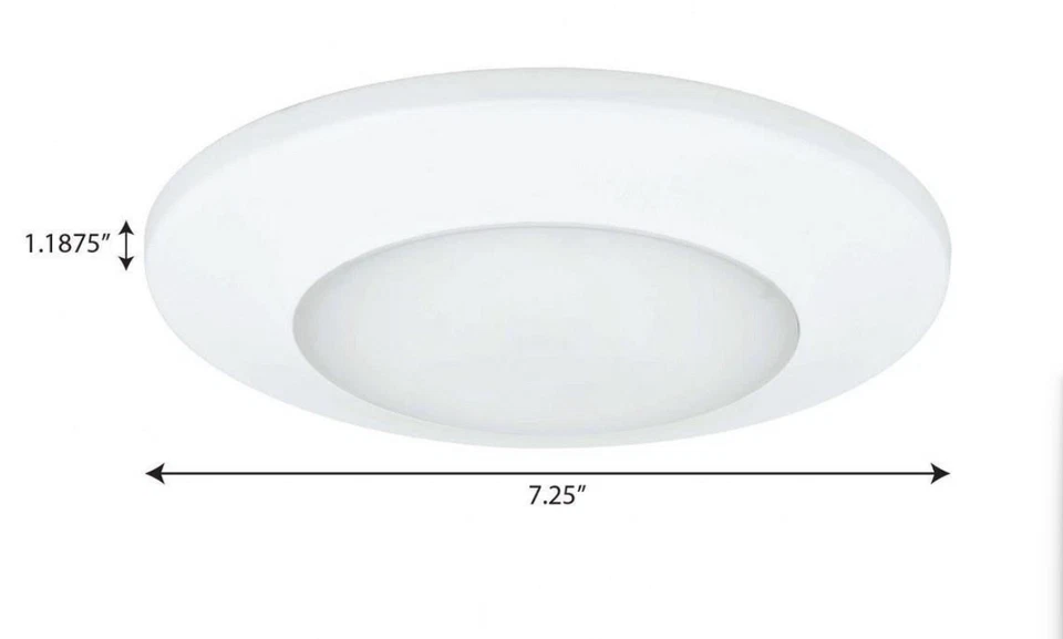 Luz de techo moderna blanca Progress Lighting P8222-28-30K LED montaje empotrado de 7,25" Foto 3 de 4