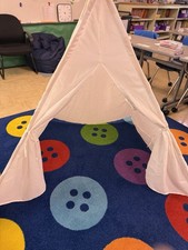 Kids Cotton Canvas Teepee Play Tent Large Indoor Tipi Playhouse