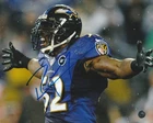 Ray Lewis Signed Autographed Baltimore Ravens 8x10 Photo with COA/Hologram
