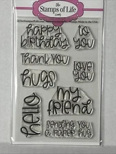 Funky Everyday Sayings Sentiments Clear Stamp Set The Stamps Of Life