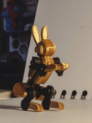 Bunny 13 | 3D Printed Rabbit Robot  Action Figure Articulated Dummy 13 Companion