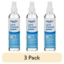 3 Pack Equate Streak-Free Lens Cleaner 8 oz Spray Bottles