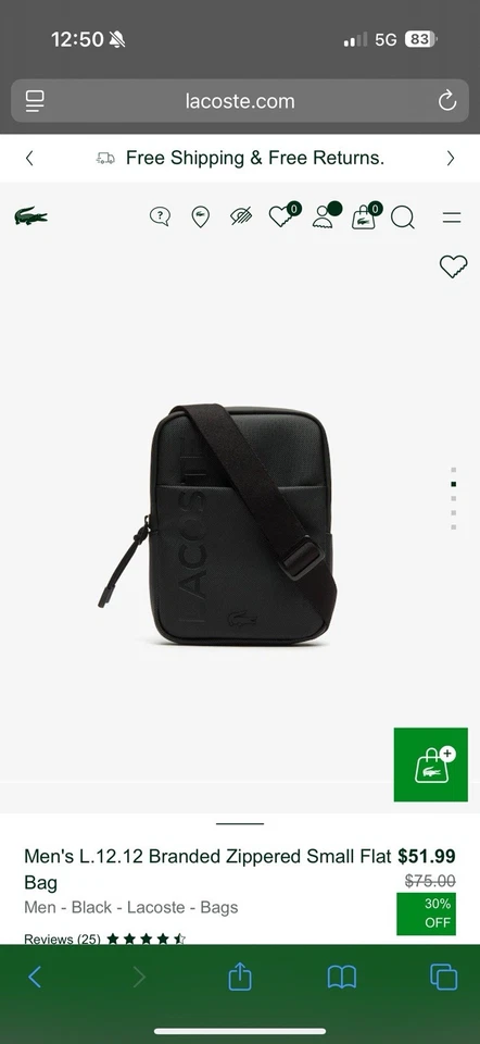 Lacoste Shoulder Bag - Image 4 of 4