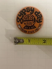 Vintage 1971 Gypsy Day Magic Northern State College South Dakota Pinback Button