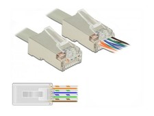 Delock 86454 RJ-45 Clear Polycarbonate Cat6 U/FTP (STP) Gold Crimping