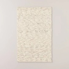 3'x5' Chunky Rectangular Handmade Woven Accent Rug Cream - Hearth Hand
