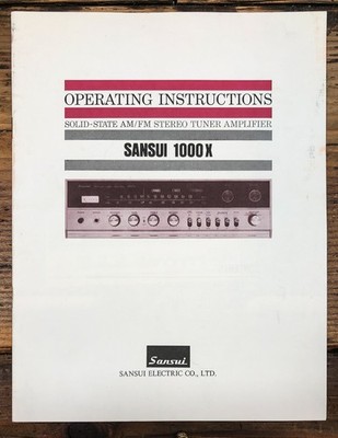 Sansui Model 1000X Receiver Owners / User Manual *Original*