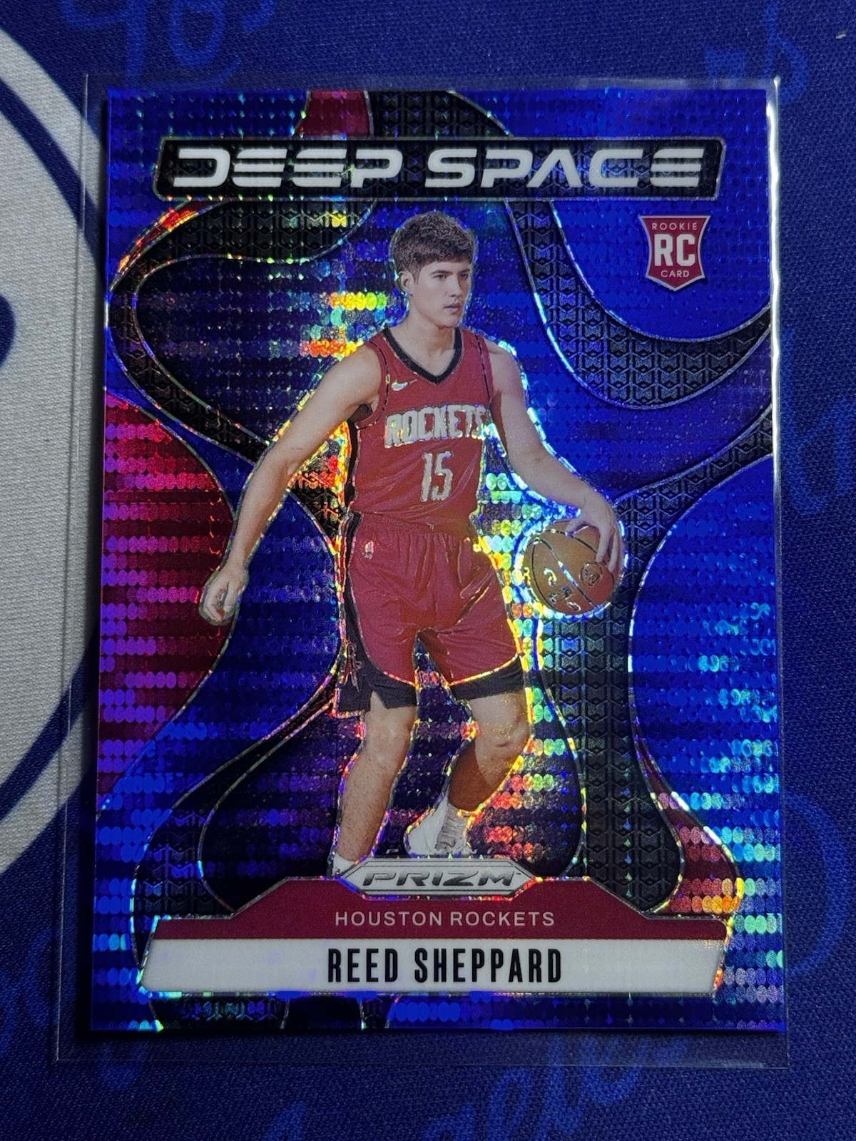 REED SHEPPARD 2024-25 Panini Prizm Basketball Deep Space Blue Pulsar /99