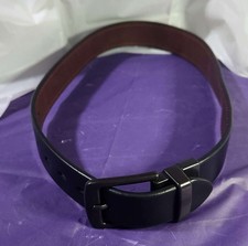 Boy's Leather Belt Black Brown Rotating Buckle Dress Casual Waist: 22/24