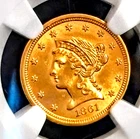 1861-P Liberty Quarter Eagle — photo from another recent sale