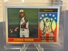 2025 Topps Heritage James Wood RC '76 Holo Foil Player Icon