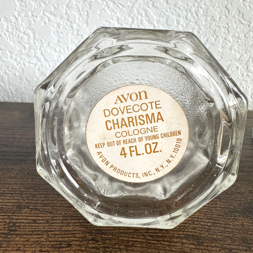 Avon Dovecoat Charisma Cologne Octagon Glass Bird House VTG 1970s w/Box_Empty - Picture 11 of 11