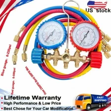 Manifold Gauge Set AC 3FT Color Hose Air Conditioner HVAC Charging Refrigeration