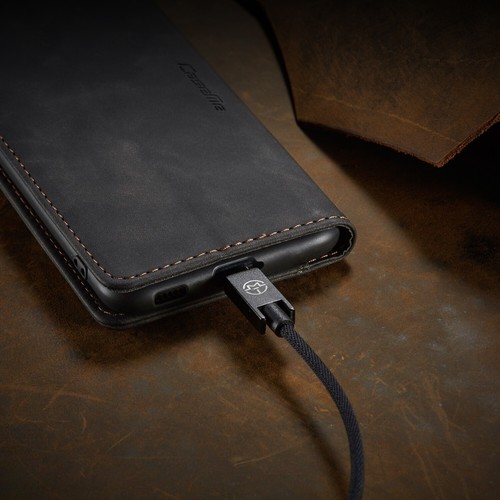 For Samsung S21+ S22 Ultra Magnetic PU Leather Flip Wallet Card Slot Case Cover - Photo 12 sur 72