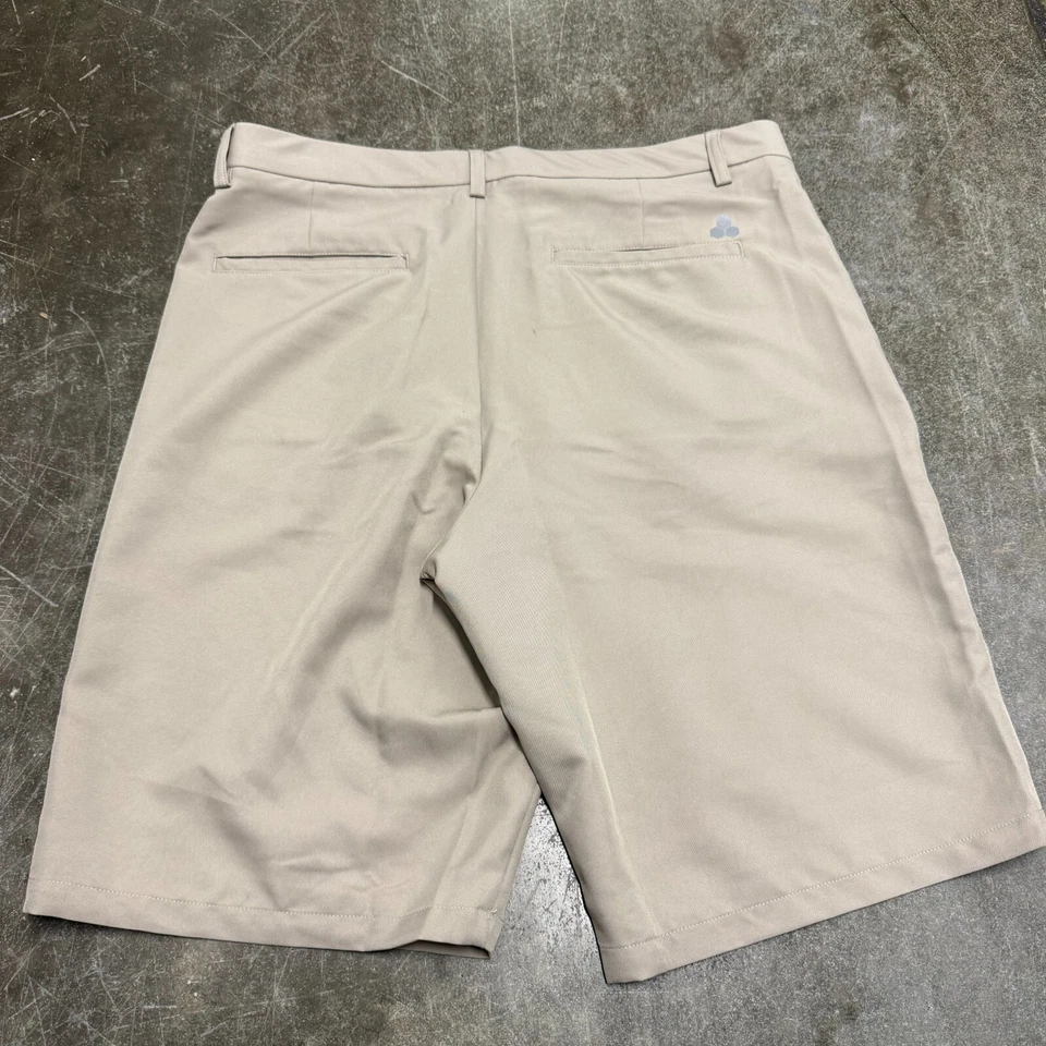 Pantalones Cortos Chinos Tek Gear Para Hombre Talla 34 Beige Tiro Medio Frente Plano Ajuste Regular Exterior Foto 2 de 4