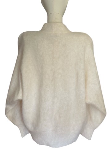 Belldini Angora Blend Collarless Lined Long Sleeve Button Up Jacket Women XL - Picture 4 of 11
