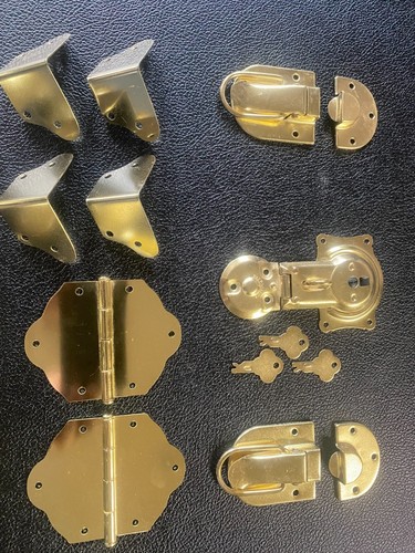 Vintage Steamer Trunk Hardware complete kit to make a full trunk project. - Picture 2 of 2
