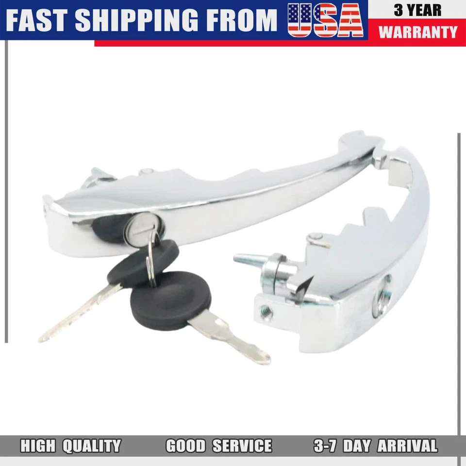 2Pcs For Volkswagen T1 Bug 1968-1978 Door Handle Set Left & Right W/ Keys Chrome Foto 3 de 4