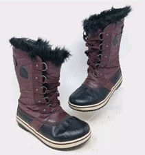 Sorel Snow Boots Tofino II Purple Mid Calf Round Toe Faux Fur NY2419-543 Youth 3