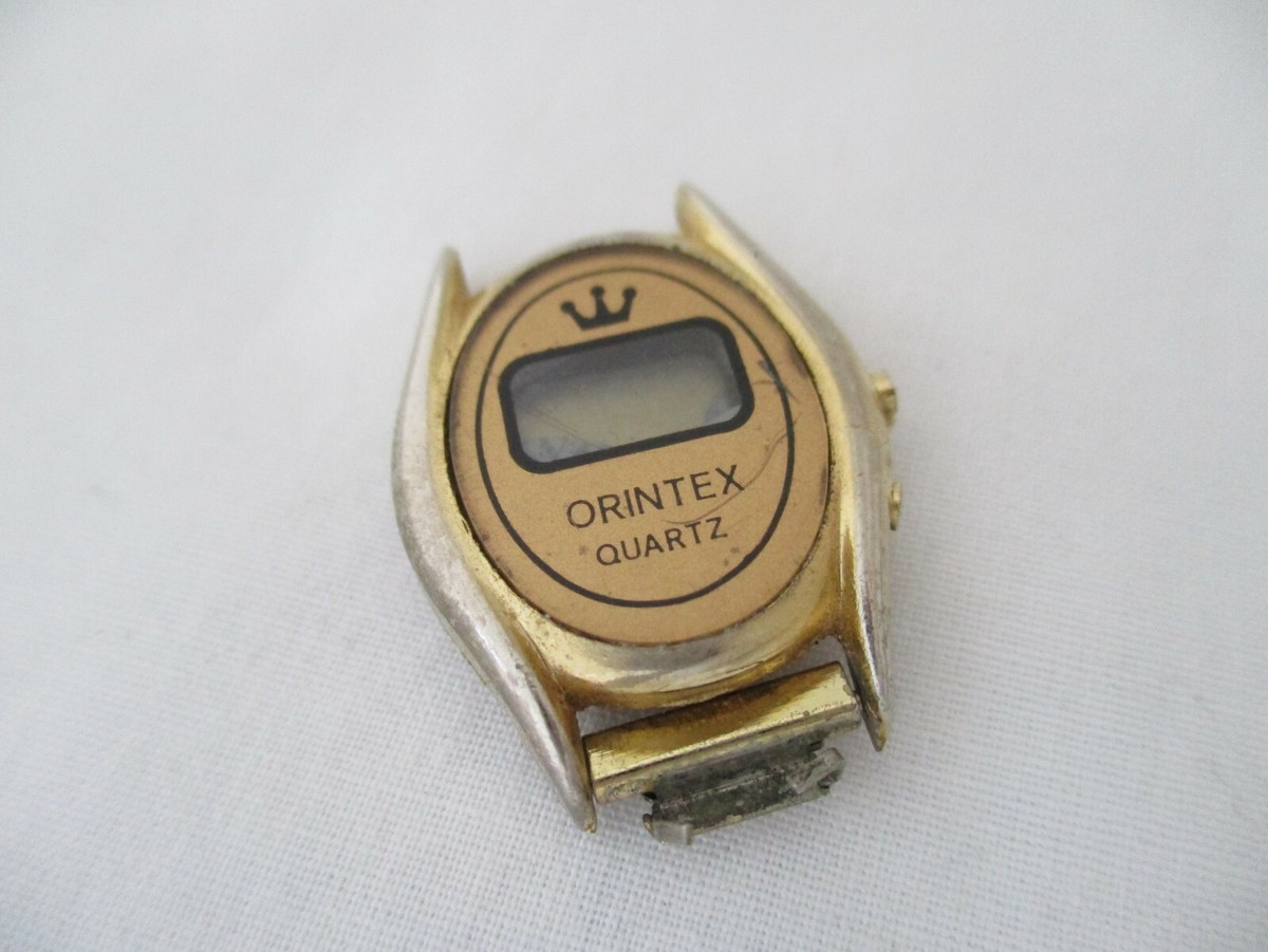 Orintex Vintage Unisex Digital Watch Gold Toned *Needs Band 