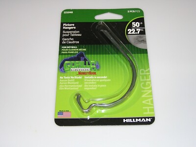 Hillman Gorilla Hook Silver Picture Hanger 50 lb 2 pk Hillman Gorilla Hook Silver Picture Hanger 50 lb 2 pk