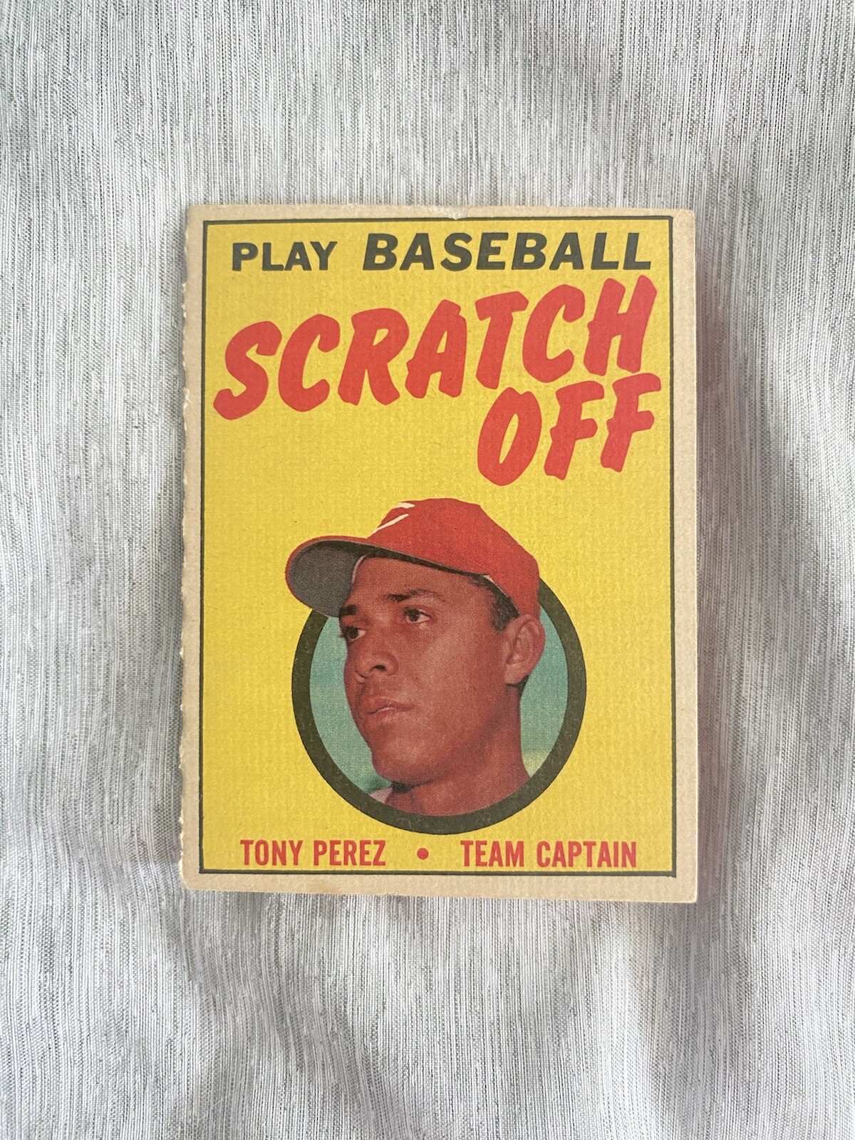 1971 Topps Scratch-Offs Tony Perez Cincinnati Reds Unscratched Baseball Card