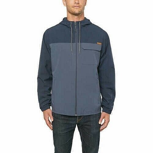 NWT VOYAGER Men's Windbreaker Jacket Full Zip Blue TOTAL