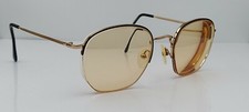 Vintage Byblos B529 Black Gold Oval Half-Rim Sunglasses FRAMES ONLY Italy