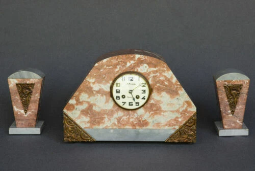 Horloges et pendules Art déco en marbre