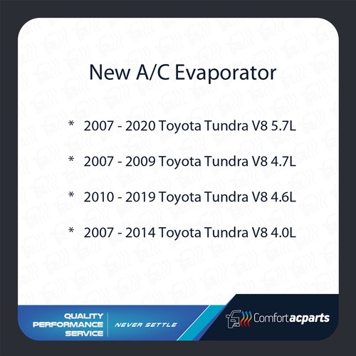 A/C AC Evaporator Fits: 2007 - 2020 Toyota Tundra V8 5.7L / 10 -19 Tundra V8 4.6 - Picture 2 of 3