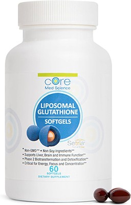 Core Med Science Liposomal Glutathione Supplement (500mg, 60 Softgels) - Pure Re