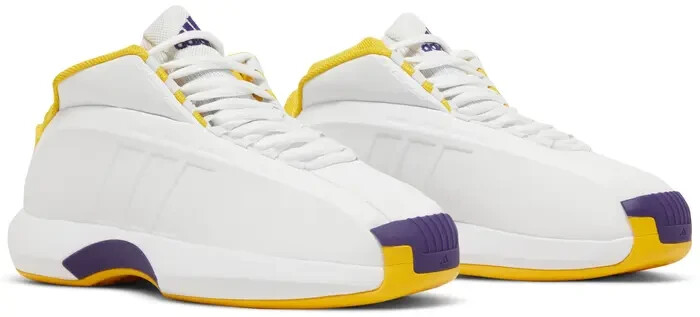 NEW ADIDAS CRAZY 1 KOBE LAKERS HOME RETRO BASKETBALL WHITE