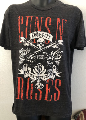 Guns N  Roses  Platinum Selling Album Appetite For Destruction RARE T-shirt L