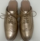 NEW BANANA REPUBLIC GOLD  Wingtip Mules 8.5 M Lace Up NWOB RARE — photo 4