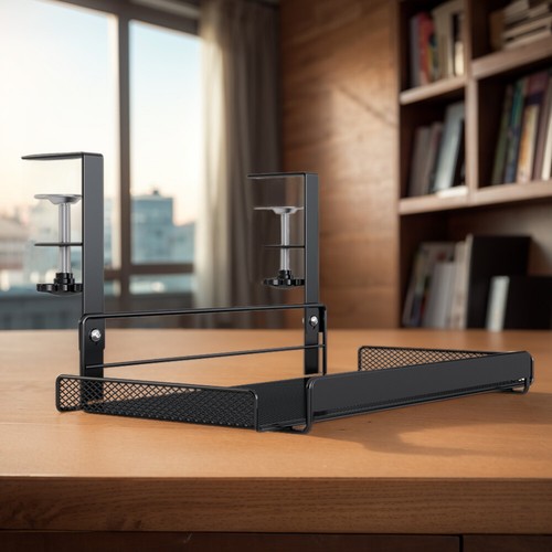 Desk Cable Organizer Tray Heavy Duty Under Desk Cord Organizer for Desk Kitchen - Afbeelding 2 van 10