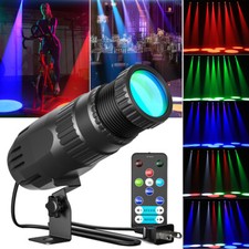 Disco Ball Pin Spot Light RGBW LED Stage DJ Lighting Beam Bar Spotlight w/Remote