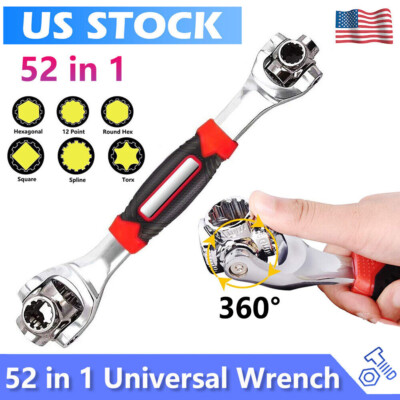52 in 1 Universal Wrench Multi-Function Socket Tiger Spanners Adjustable Tools