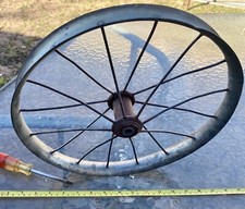 Vintage Steel 16 Spoke Wagon Wheel Cart Rim