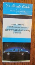 1978 CHEVROLET CAR: GENERAL MOTORS OF CANADA MATCHCOVER (OSHAWA, ONTARIO) -E5