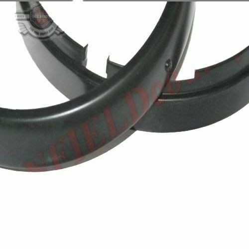 Fits Royal Enfield Early Black Powder Coated Head Light Inner Outer Rim ...
